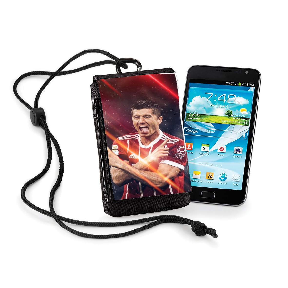 Pochette de téléphone - Taille XL pour lewandowski football player