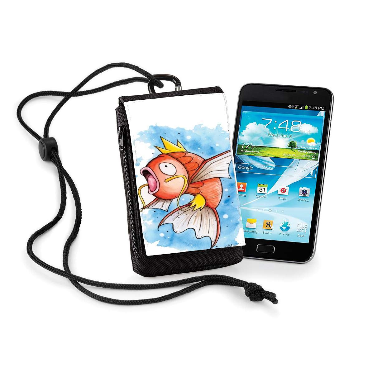 Pochette de téléphone - Taille XL pour Magicarpe Pokemon Eau