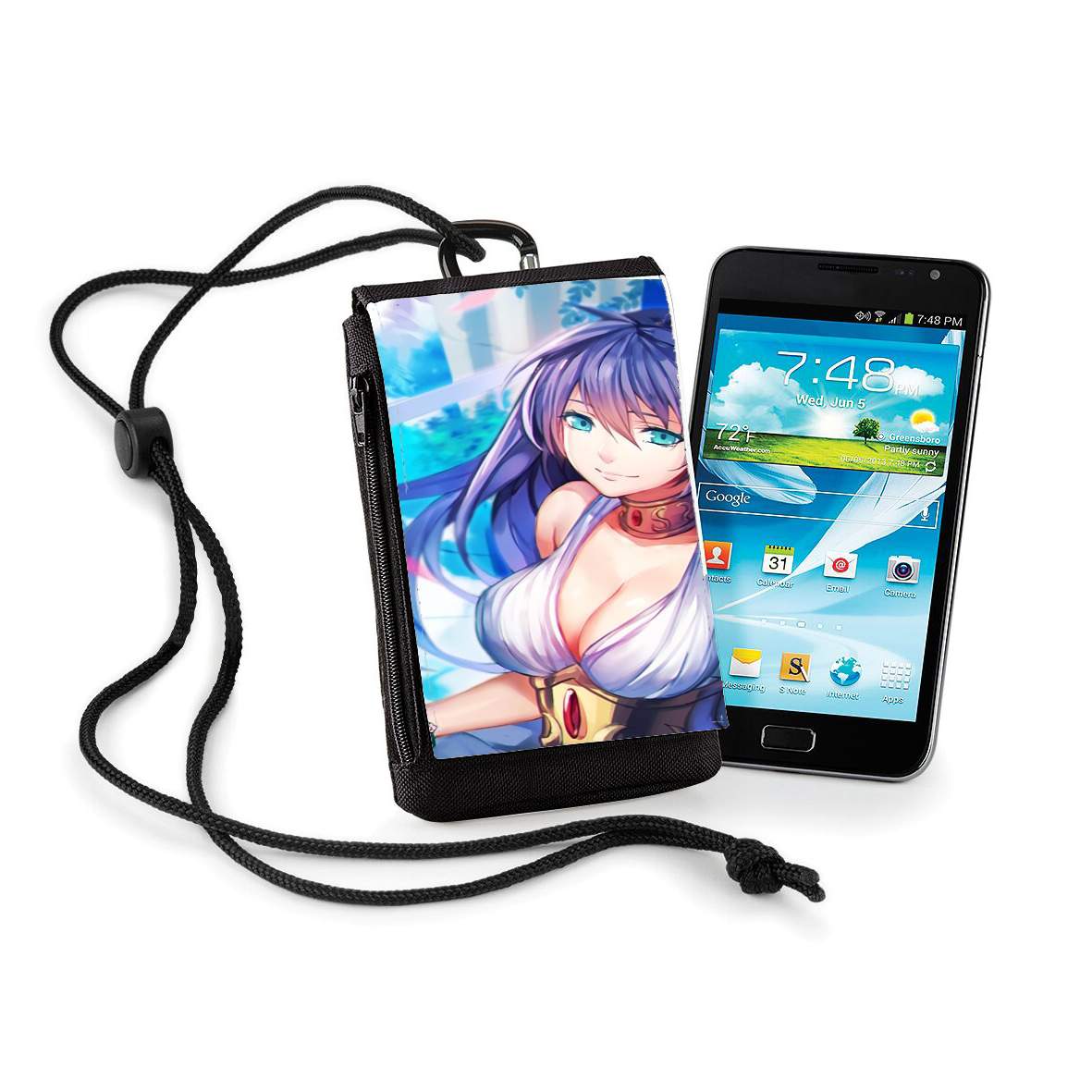 Pochette de téléphone - Taille XL pour Manga Girl Sexy goddess