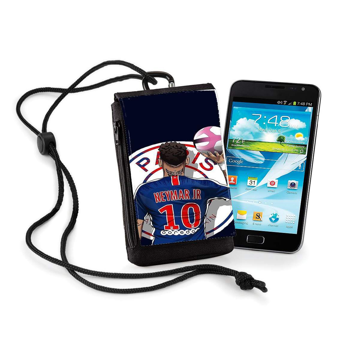 Pochette de téléphone - Taille XL pour Neymar look ahead