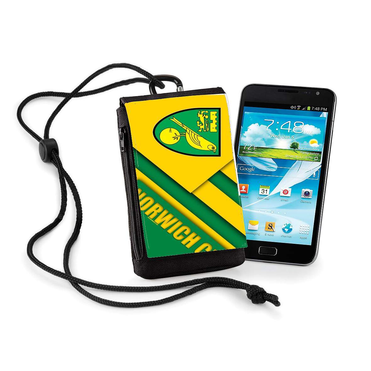 Pochette de téléphone - Taille XL pour Norwich City