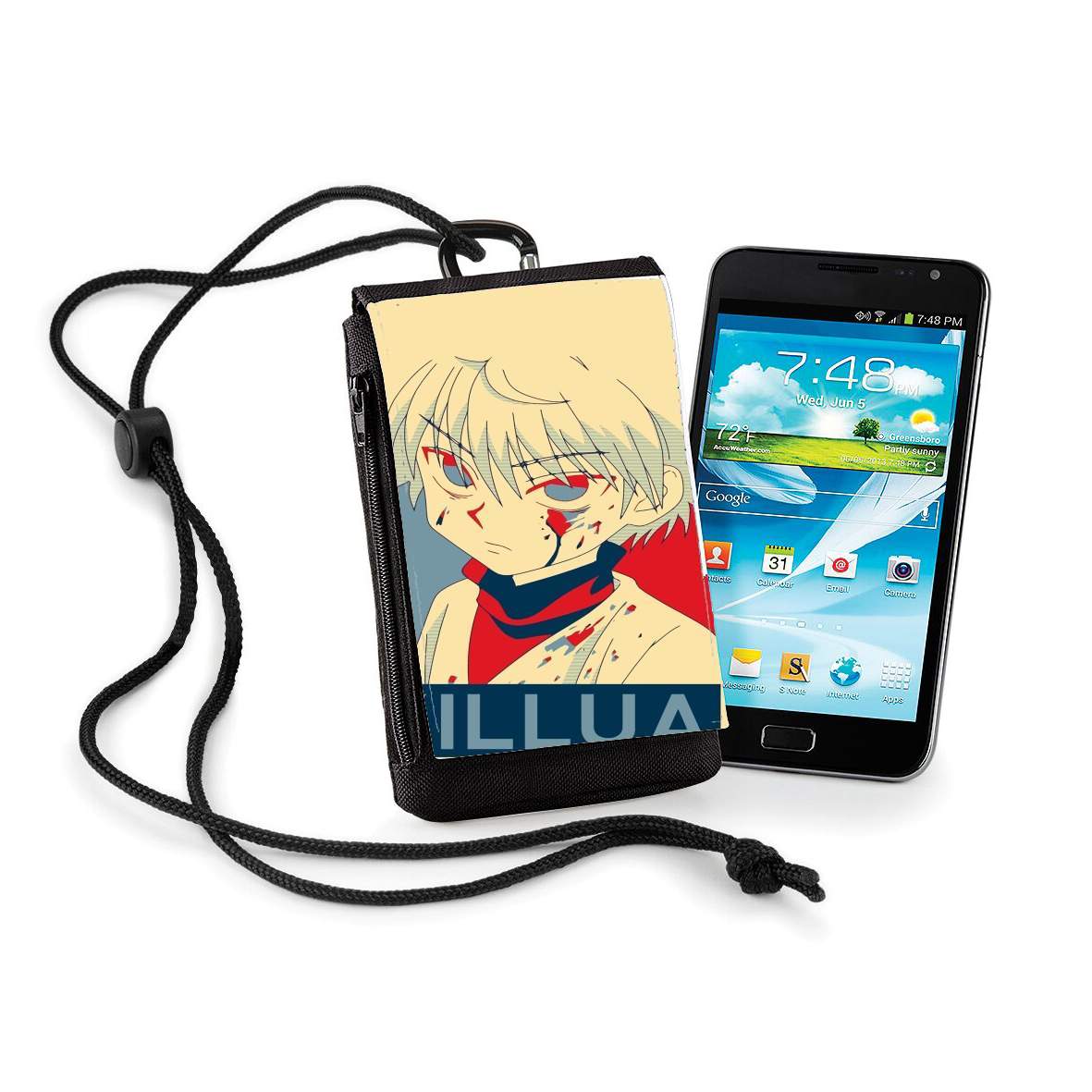 Pochette de téléphone - Taille XL pour Propaganda killua Kirua Zoldyck