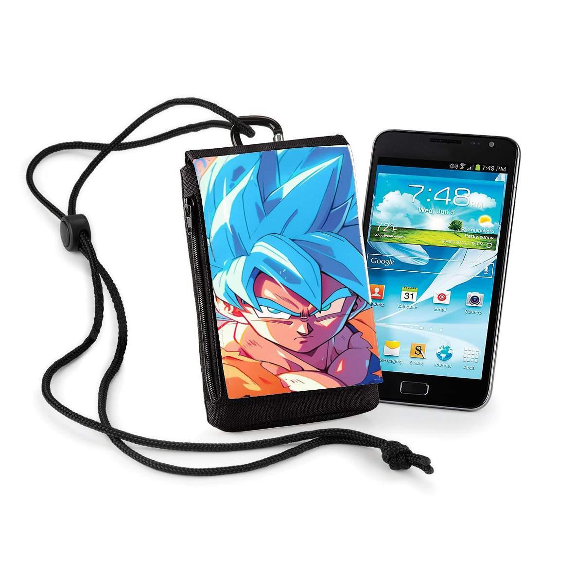 Pochette de téléphone - Taille XL pour Saiyan God Blue 