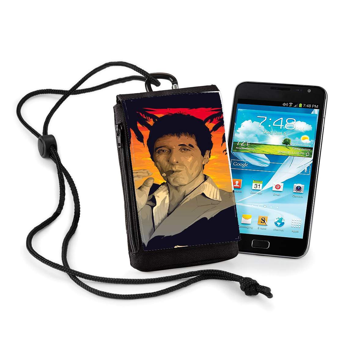 Pochette de téléphone - Taille XL pour Scarface Tony Montana