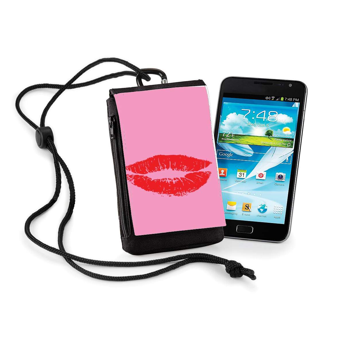 Pochette de téléphone - Taille XL pour Sourire fille sexy