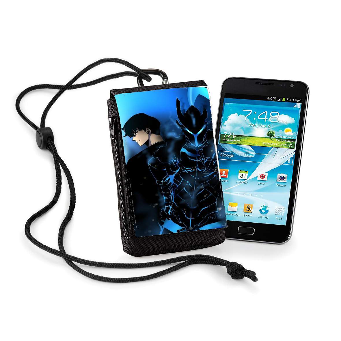 Pochette de téléphone - Taille XL pour Solo Leveling Assassin Invocateur Art