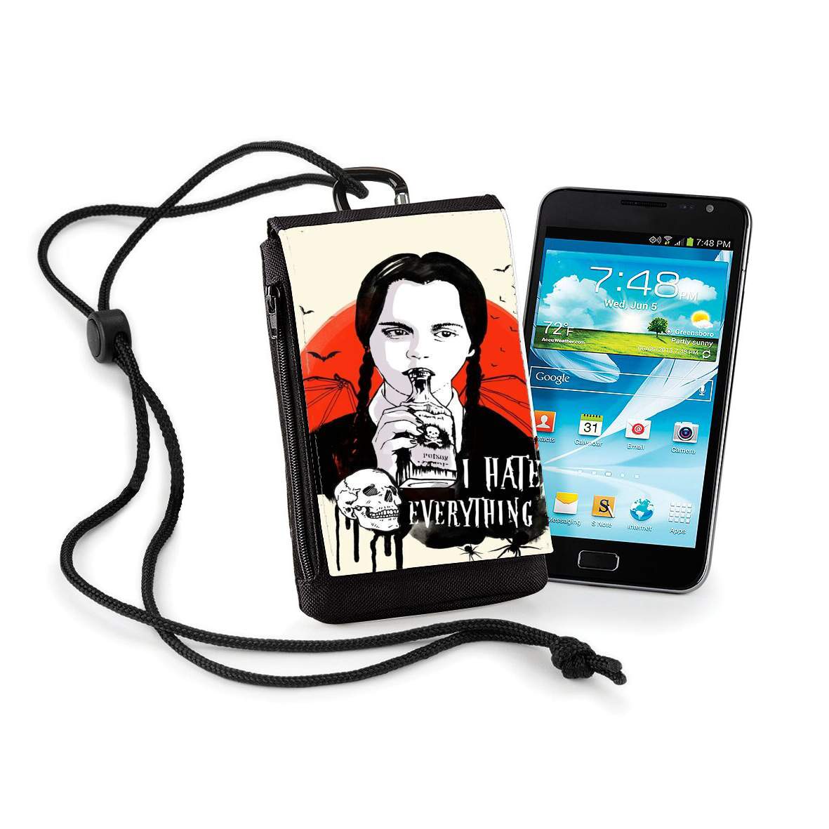 Pochette de téléphone - Taille XL pour Mercredi Addams have everything