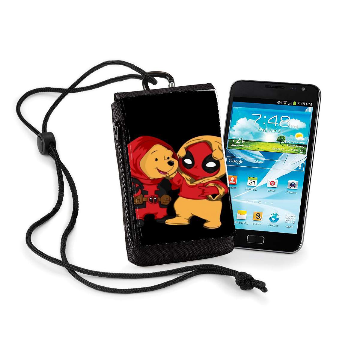 Pochette de téléphone - Taille XL pour Winnnie the Pooh x Deadpool