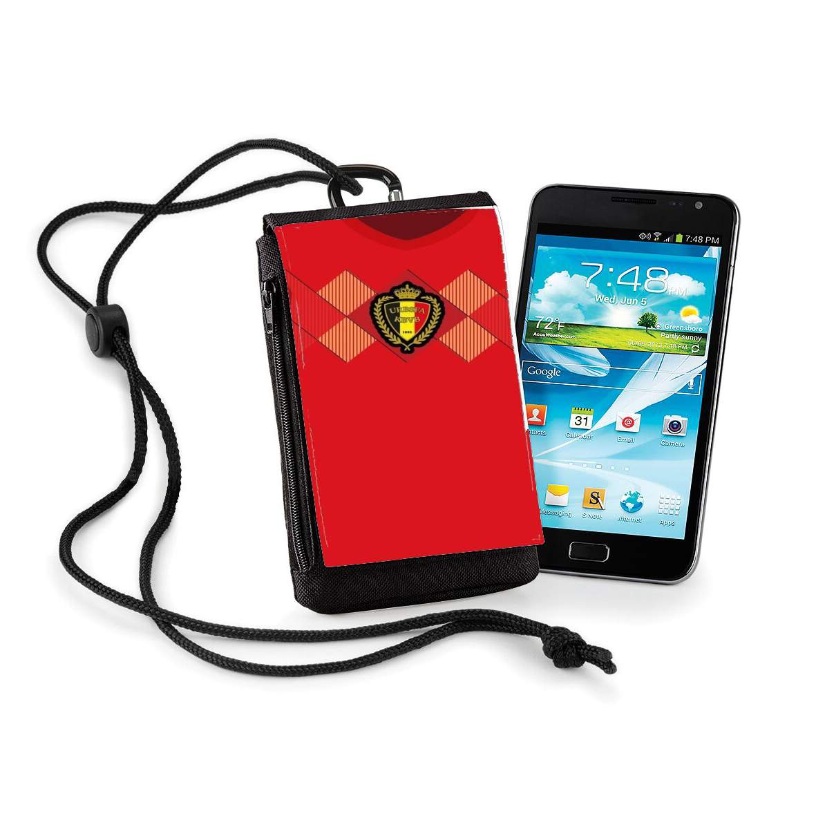 Pochette de téléphone - Taille normal pour Belgique Maillot Football 2018