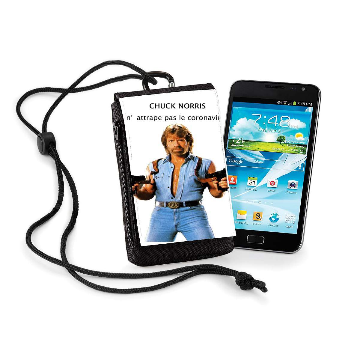 Pochette de téléphone - Taille normal pour Chuck Norris Against Covid