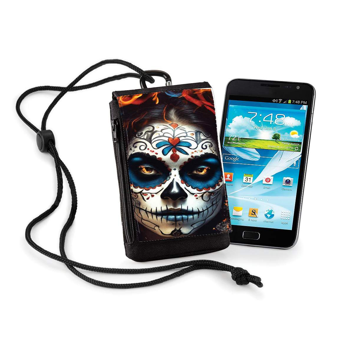 Pochette de téléphone - Taille normal pour Dia De Los Muertos V6