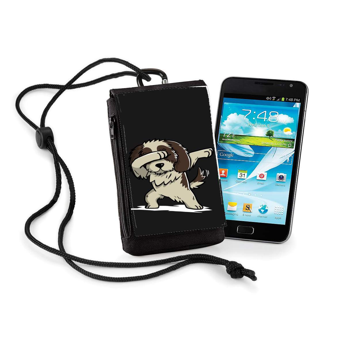 Pochette de téléphone - Taille normal pour Dog Shih Tzu Dabbing