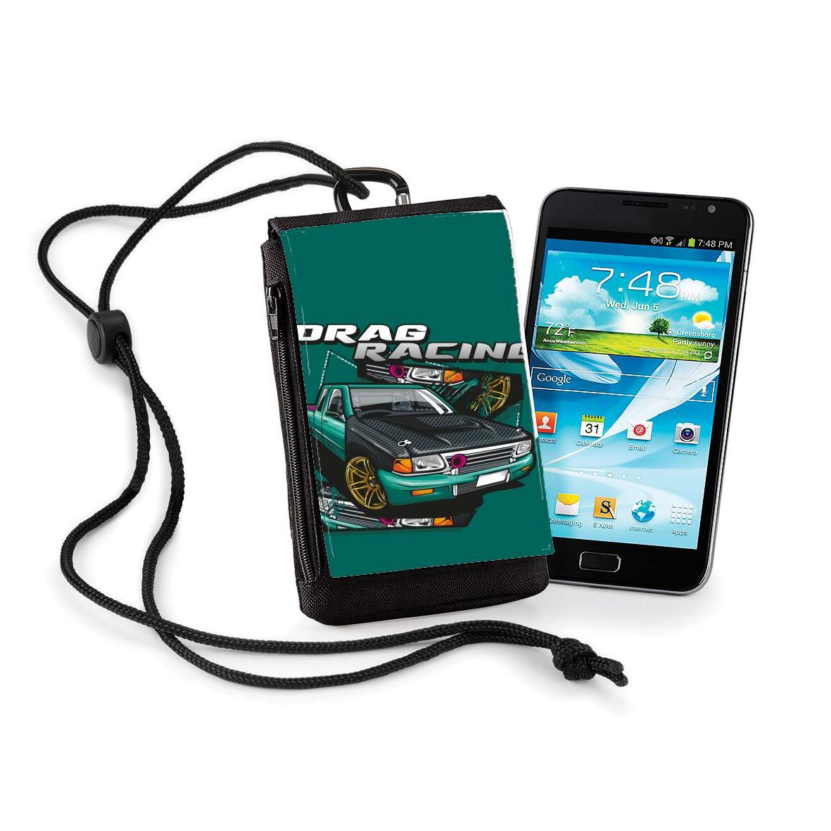 Pochette de téléphone - Taille normal pour Drag Racing Car