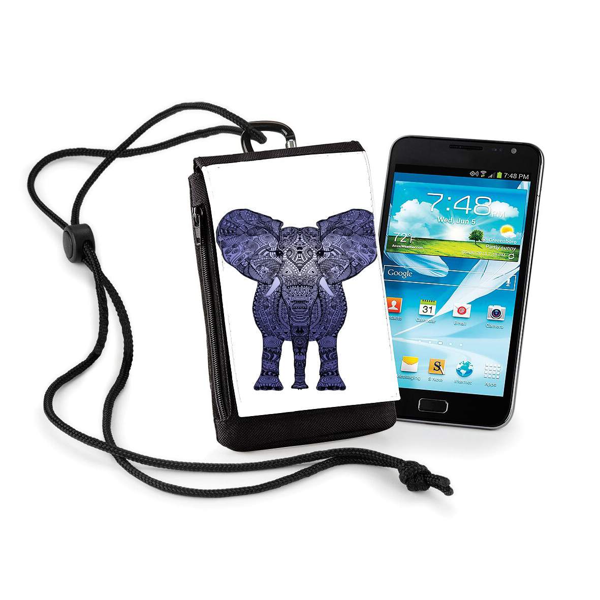 Pochette de téléphone - Taille normal pour Elephant Blue