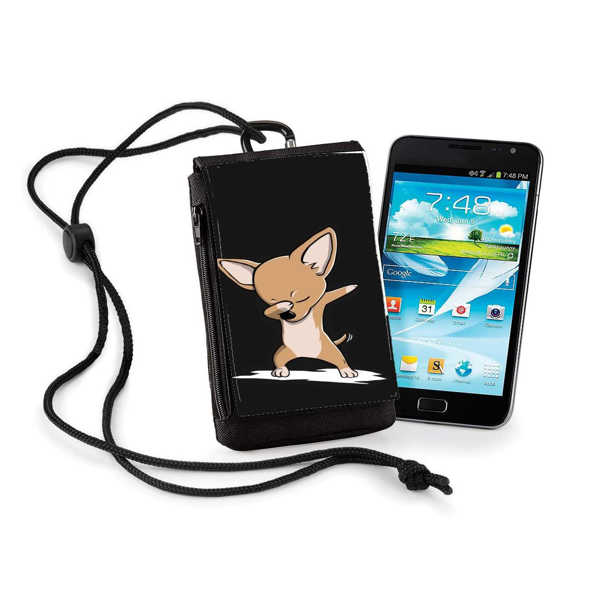 Pochette de téléphone - Taille normal pour Funny Dabbing Chihuahua