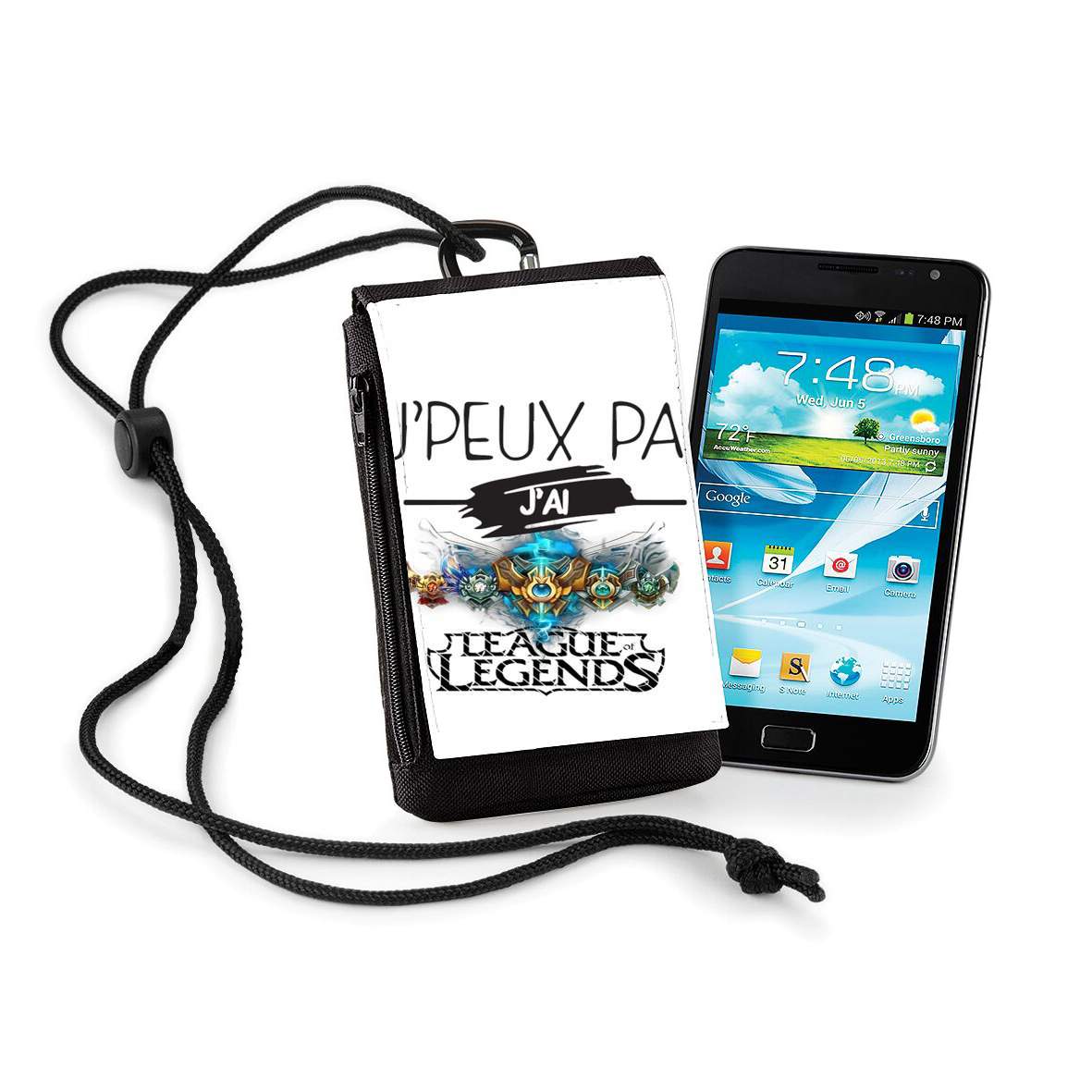 Pochette de téléphone - Taille normal pour Je peux pas j'ai league of legends