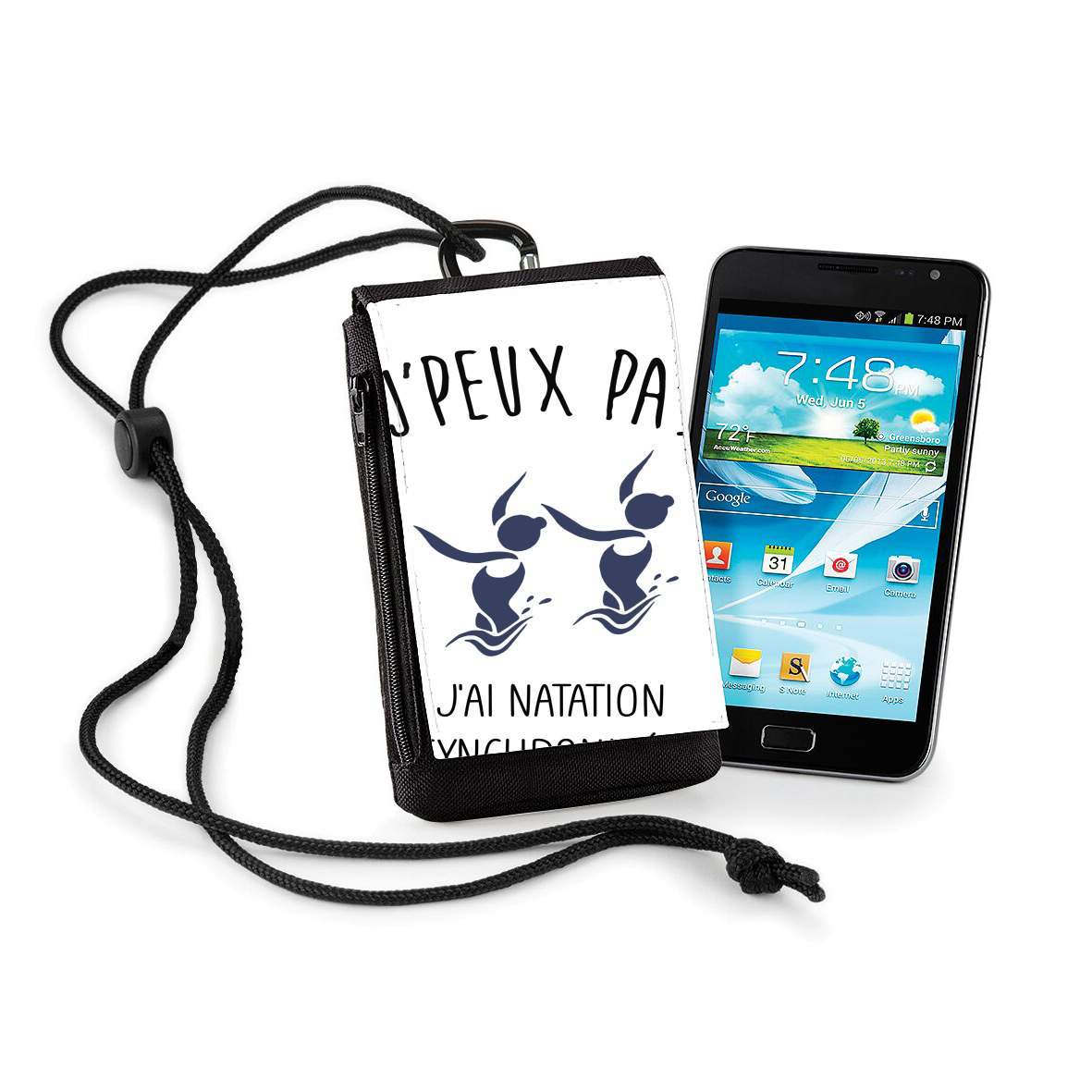 Pochette de téléphone - Taille normal pour Je peux pas jai natation synchronisee