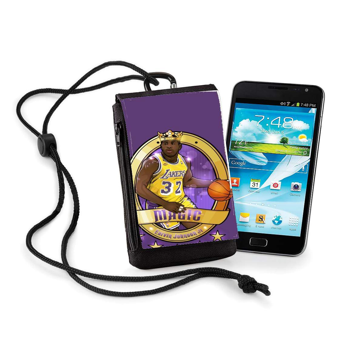 Pochette de téléphone - Taille normal pour NBA Legends: "Magic" Johnson