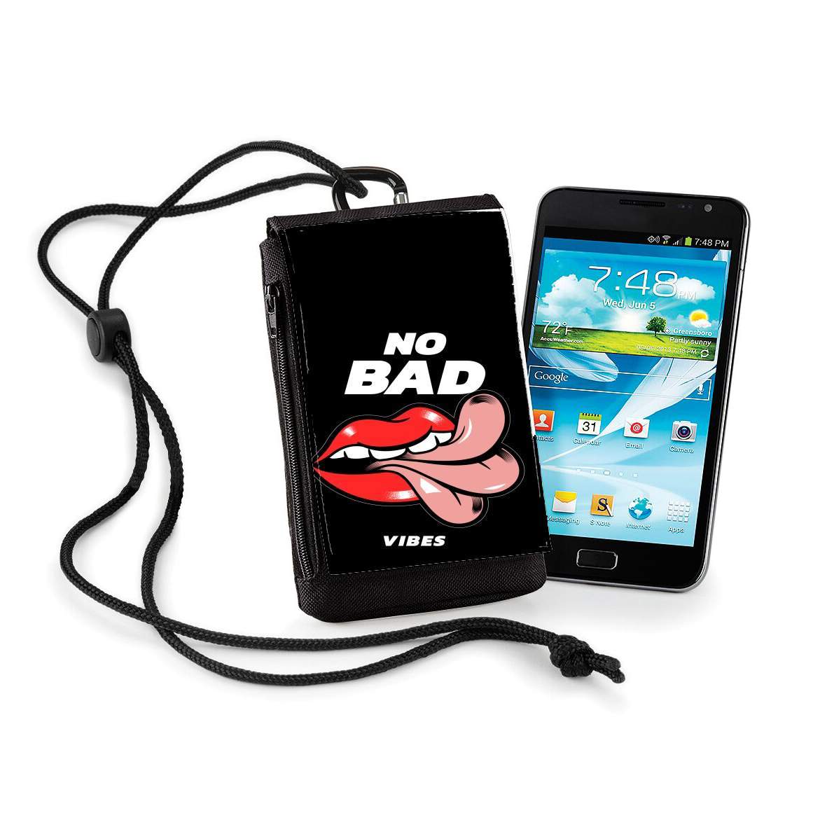 Pochette de téléphone - Taille normal pour No Bad vibes Tong