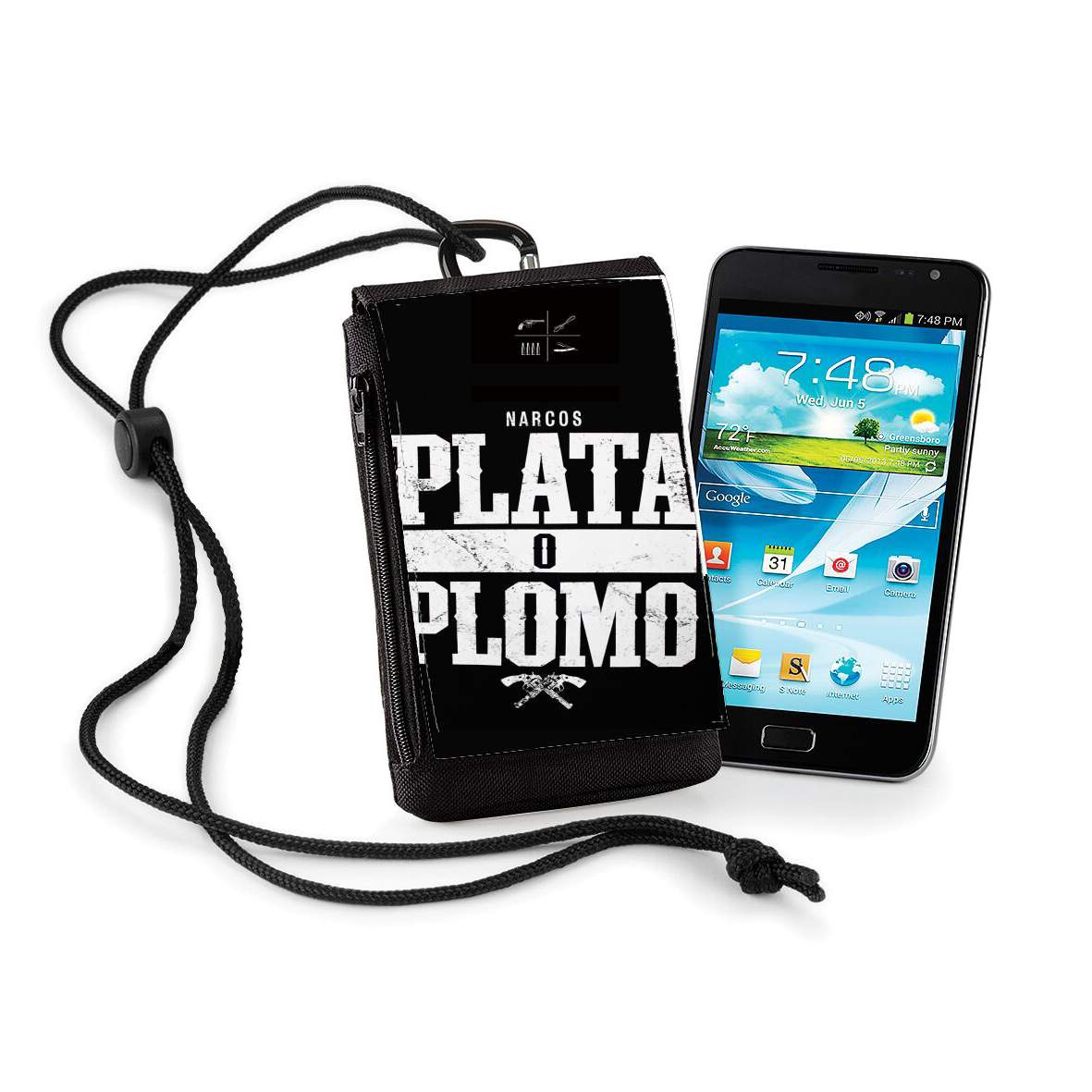 Pochette de téléphone - Taille normal pour Plata O Plomo Narcos Pablo Escobar