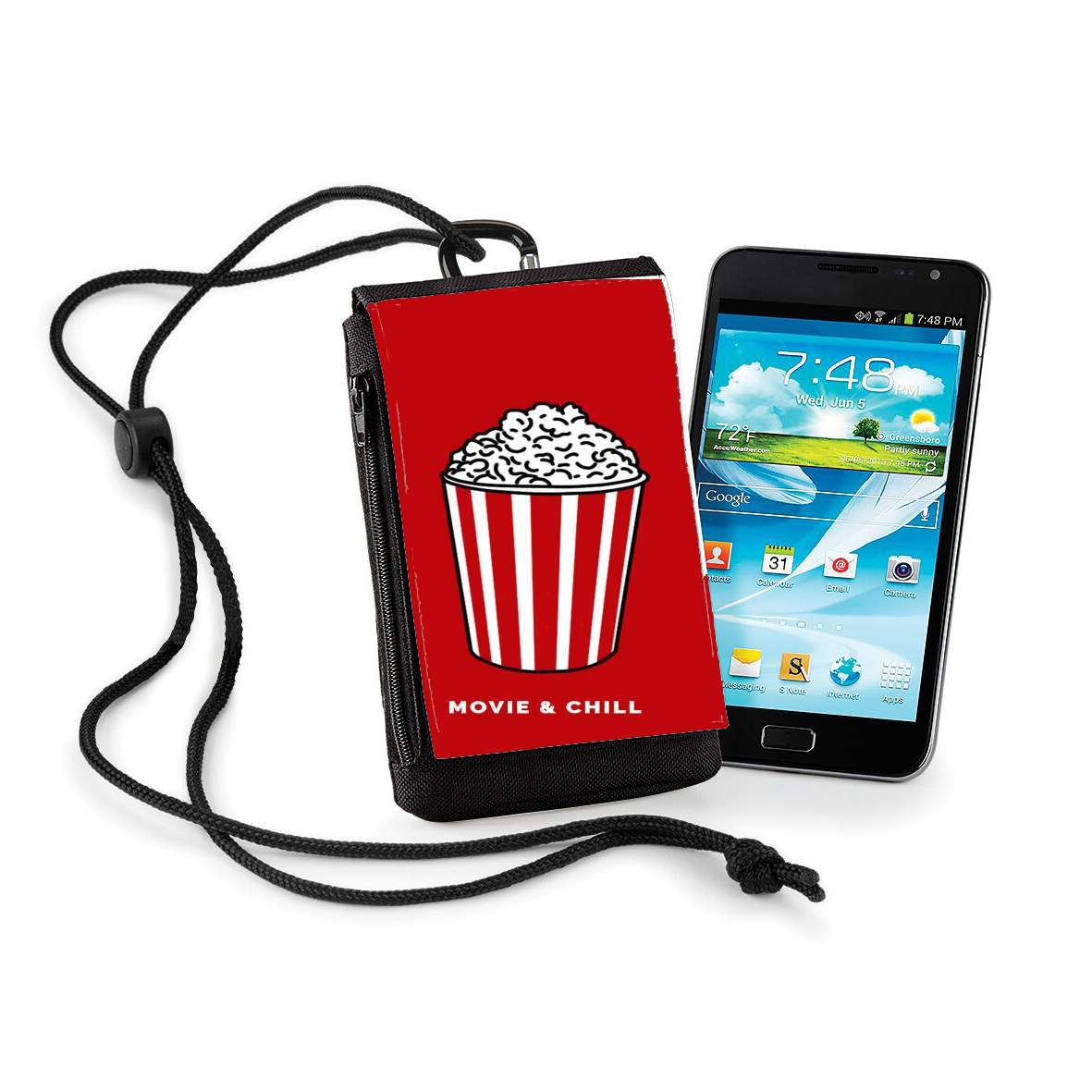 Pochette de téléphone - Taille normal pour Popcorn movie and chill