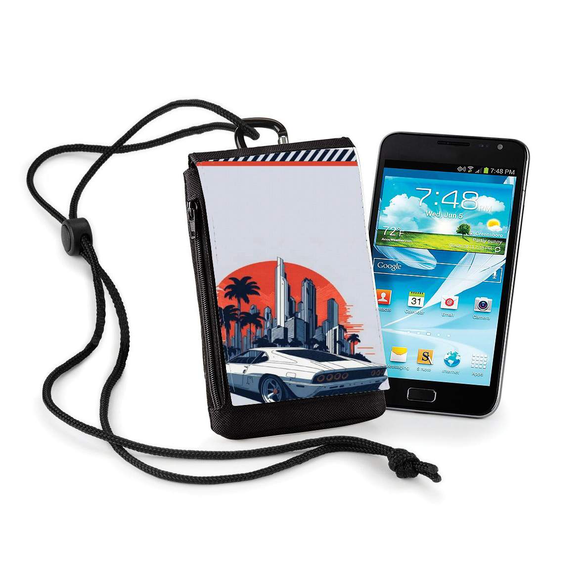 Pochette de téléphone - Taille normal pour Racing Speed Car V4