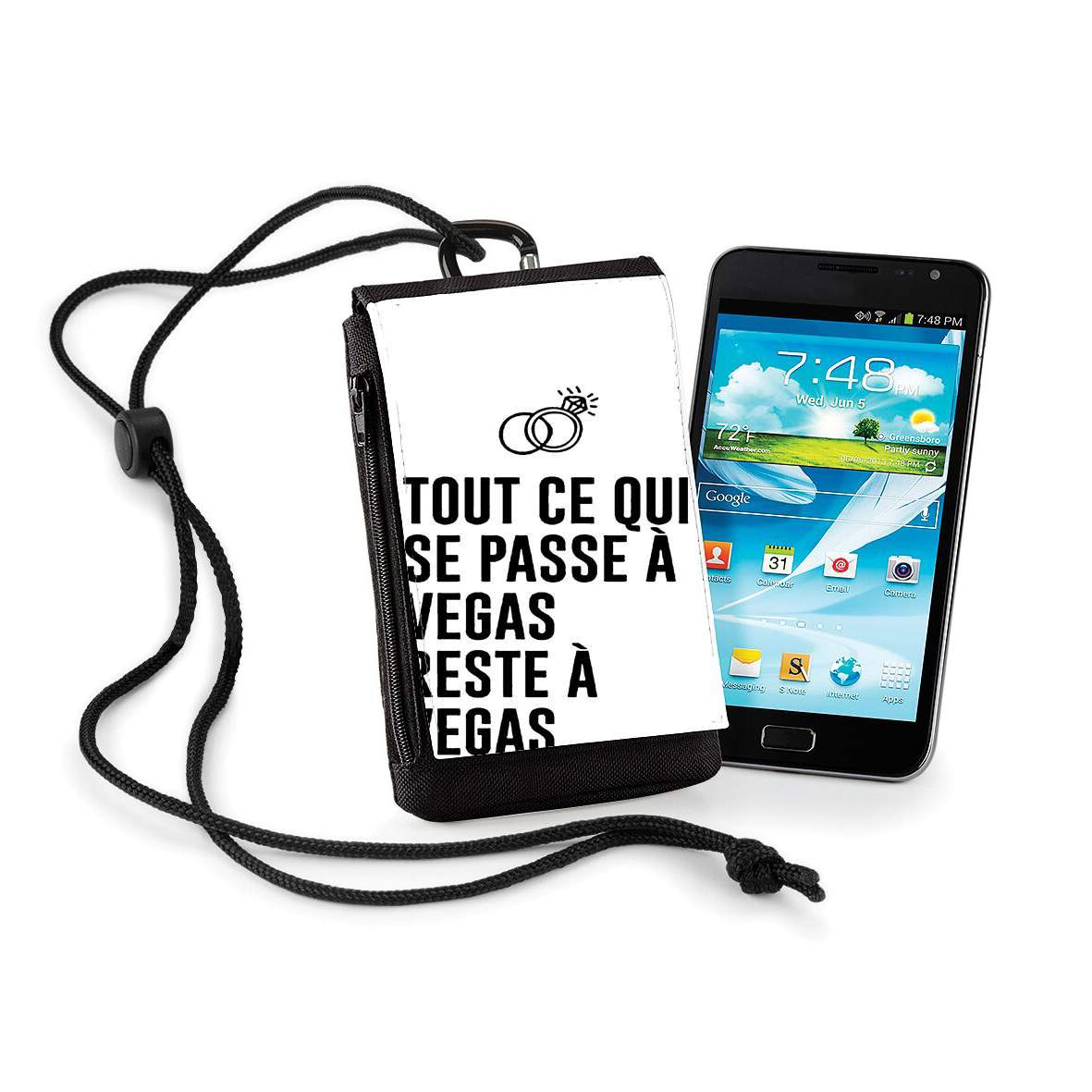 Pochette de téléphone - Taille normal pour Tout ce qui passe a Vegas reste a Vegas