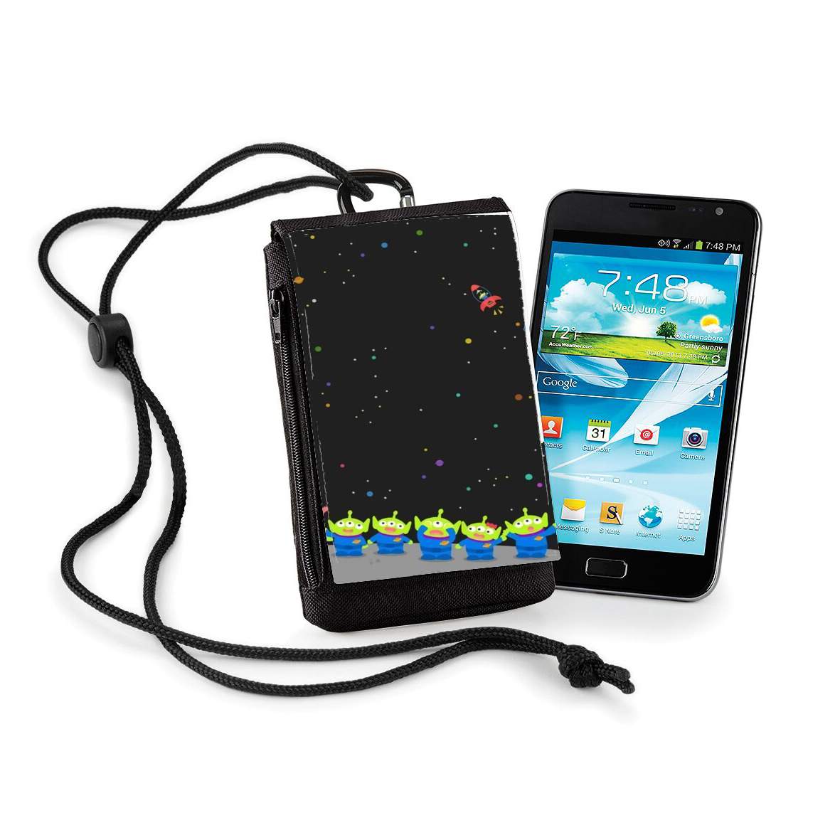 Pochette de téléphone - Taille normal pour Toy Story Alien Road To the moon