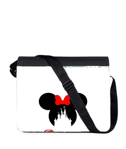 Sac bandoulière - besace pour Silhouette Minnie Château avec prénom personnalisable