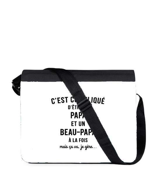 Sac bandoulière - besace pour C'est compliqué d'être un papa et un beau papa à la fois mais ça va je gère