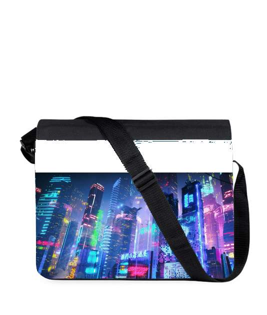 Sac bandoulière - besace pour Cyberpunk city night art