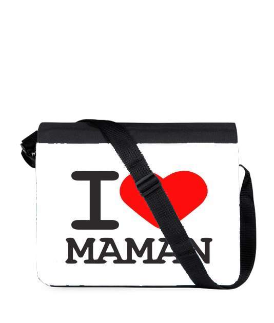 Sac bandoulière - besace pour I love Maman