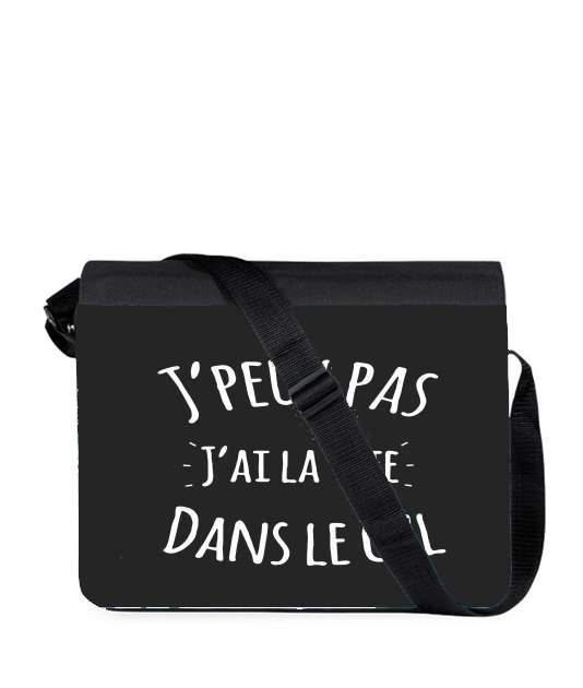 Sac bandoulière - besace pour Je peux pas j'ai la tete dans le cul