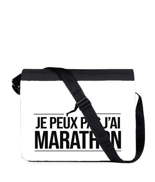 Sac bandoulière - besace pour Je peux pas j'ai marathon