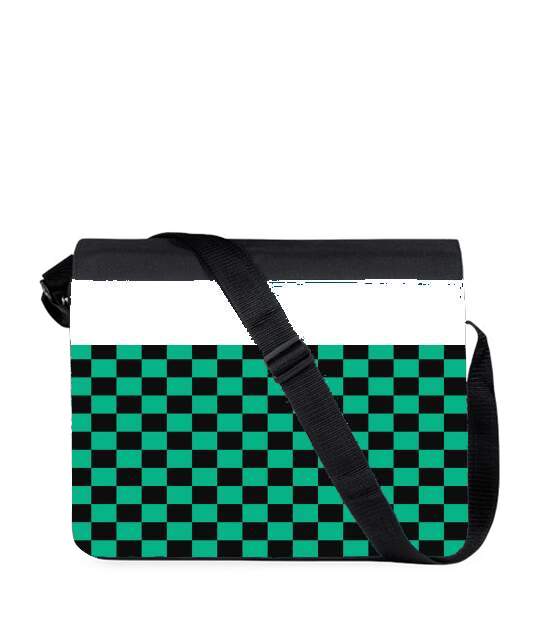 Sac bandoulière - besace pour Tanjiro Pattern Green Square