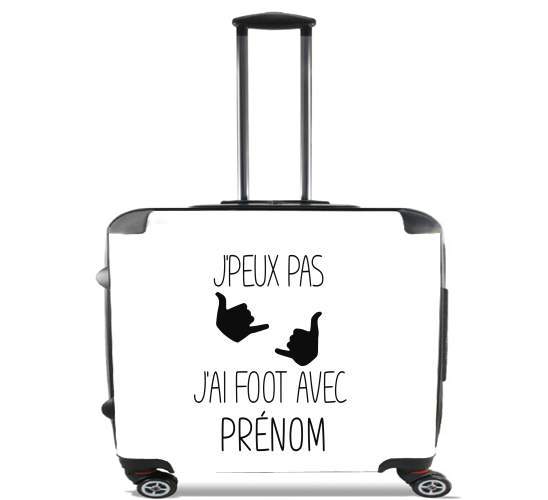 Sacs ordinateur à roulettes pour Je peux pas j'ai foot avec Prénom - A personnaliser