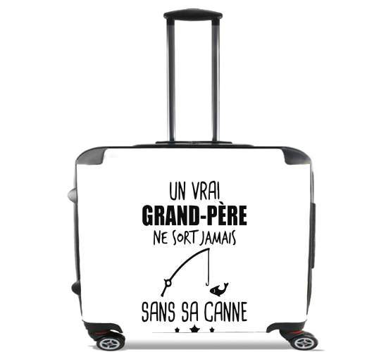 Sacs ordinateur à roulettes pour Un grand pere ne sort jamais sans sa canne Cadeau pecheur