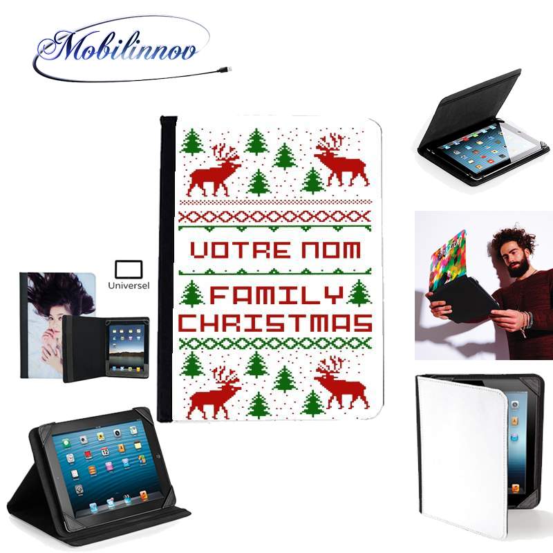 Étui Universel Tablette 7 pouces pour Esprit de Noel avec nom personnalisable