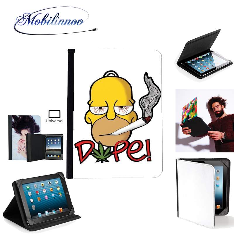 Étui Universel Tablette 7 pouces pour Homer Dope Weed Smoking Cannabis