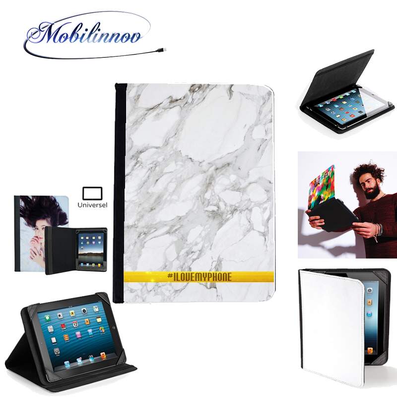 Étui Universel Tablette 7 pouces pour Minimal Marble White