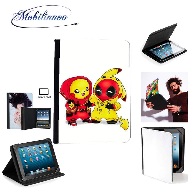 Étui Universel Tablette 7 pouces pour Pikachu x Deadpool