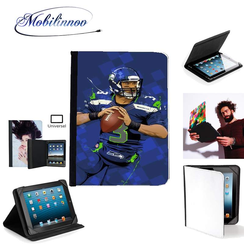 Étui Universel Tablette 7 pouces pour Seattle Seahawks: QB 3 - Russell Wilson