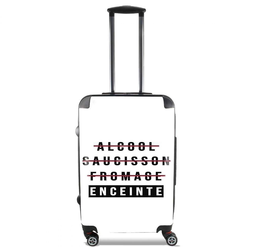 Valise trolley bagage L pour Alcool Saucisson Fromage Enceinte