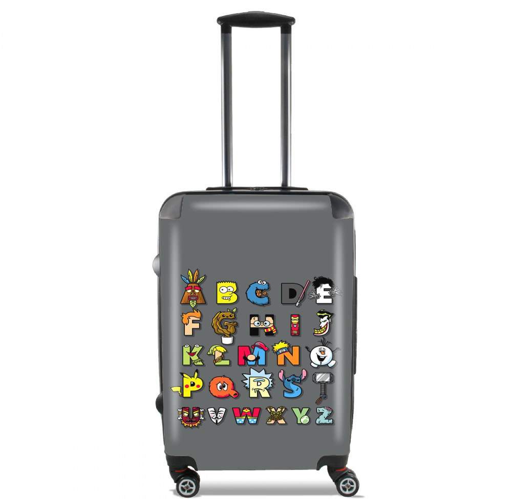 Valise trolley bagage L pour Alphabet Geek