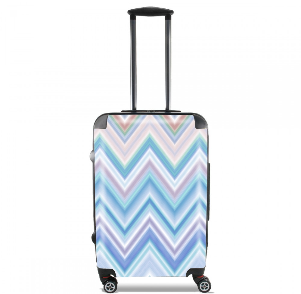 Valise trolley bagage L pour BLUE COLORFUL CHEVRON 