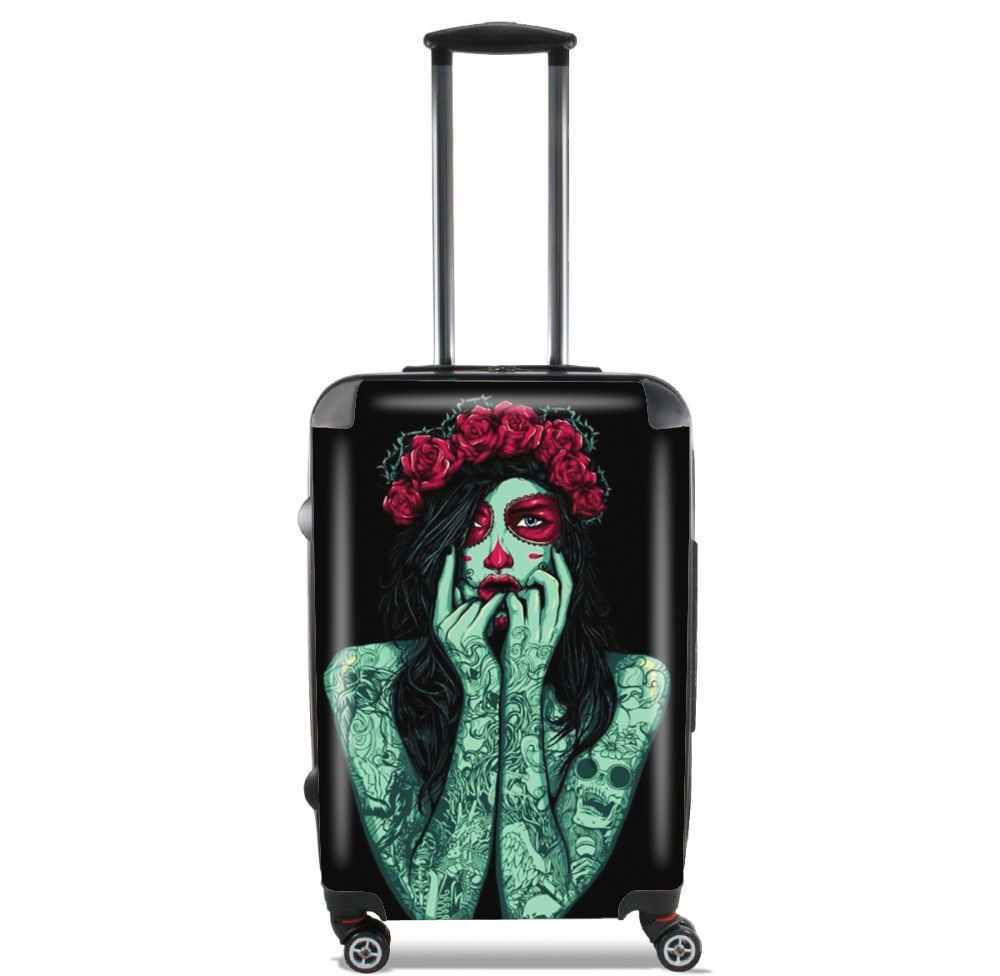 Valise trolley bagage L pour Dia de los Muertos