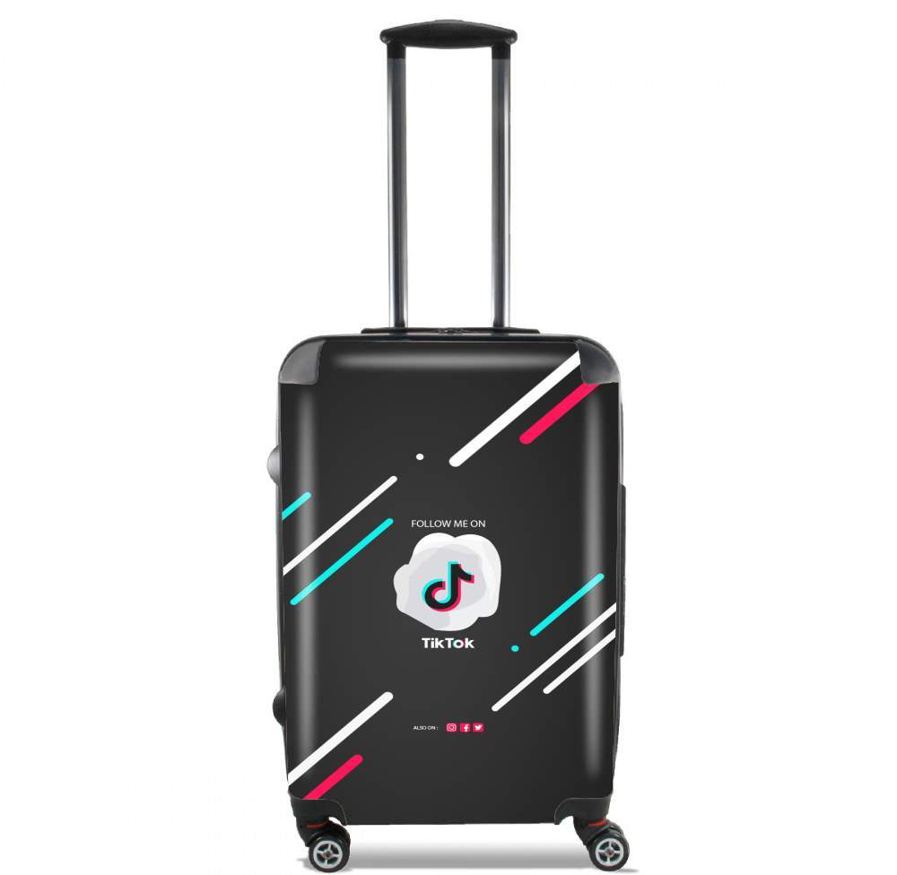 Valise trolley bagage L pour Follow me on tiktok abstract