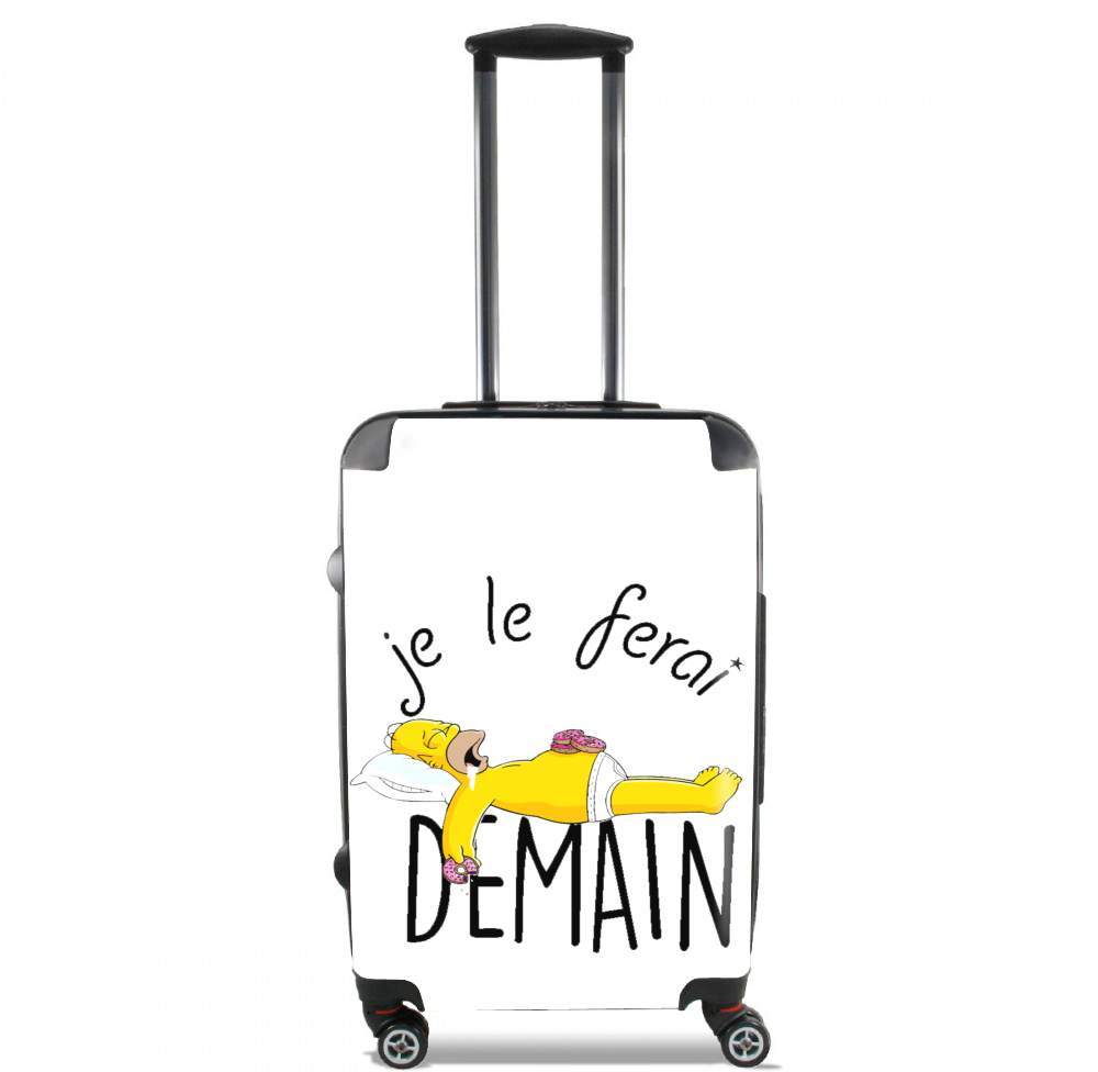 Valise trolley bagage L pour Je le ferai demain Homer Donuts