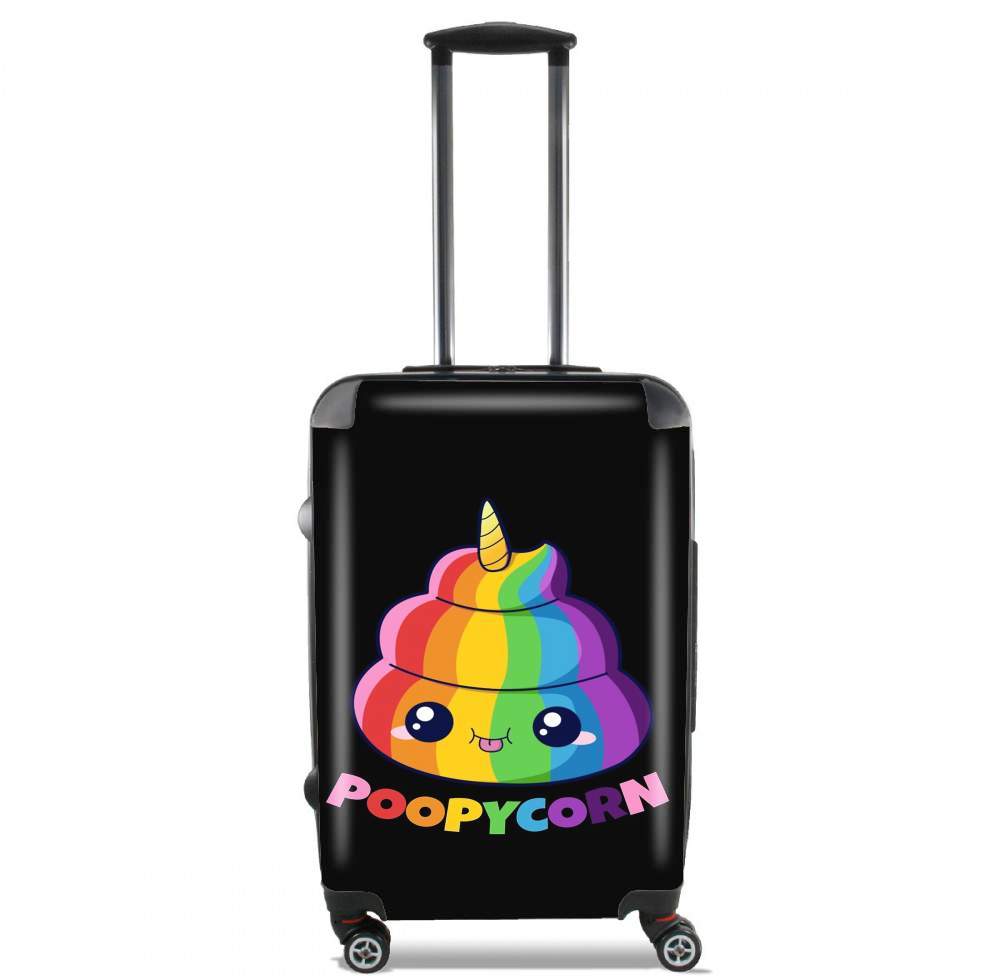 Valise trolley bagage L pour Poopycorn Caca Licorne