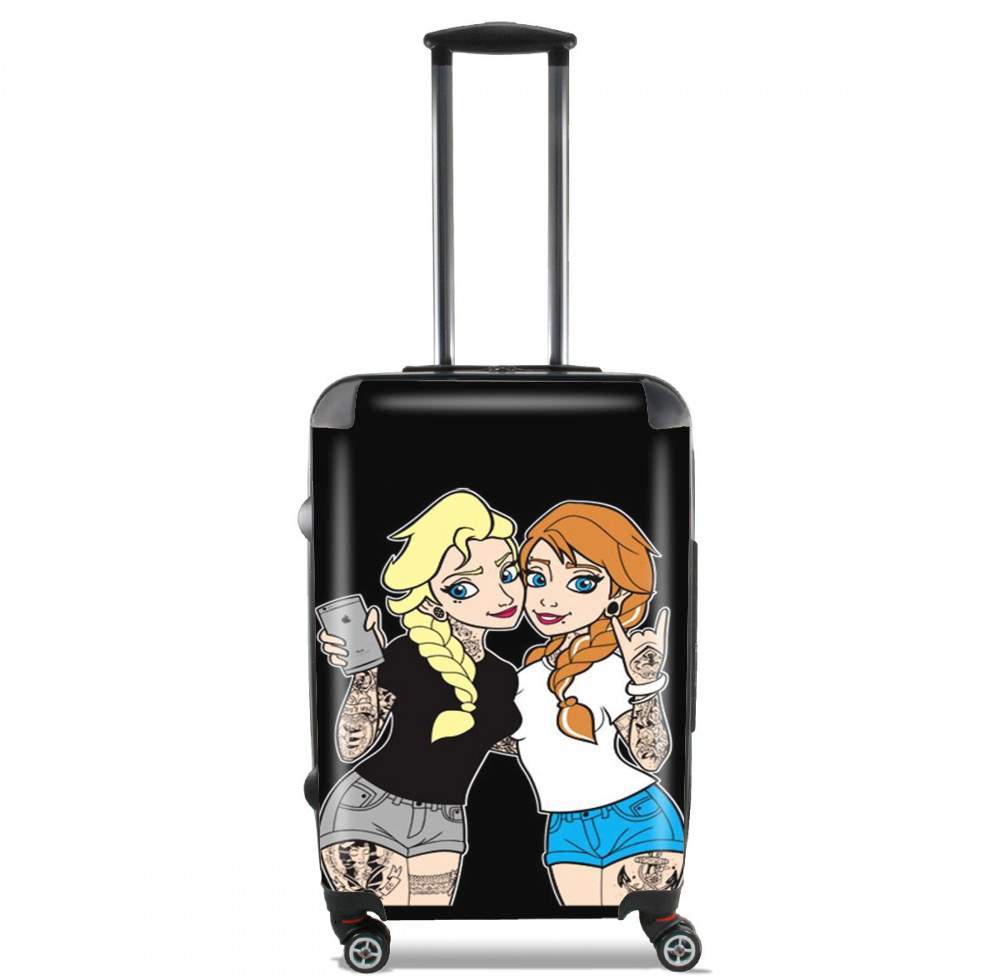 Valise trolley bagage L pour Sisters Selfie Tatoo Punk Elsa Anna